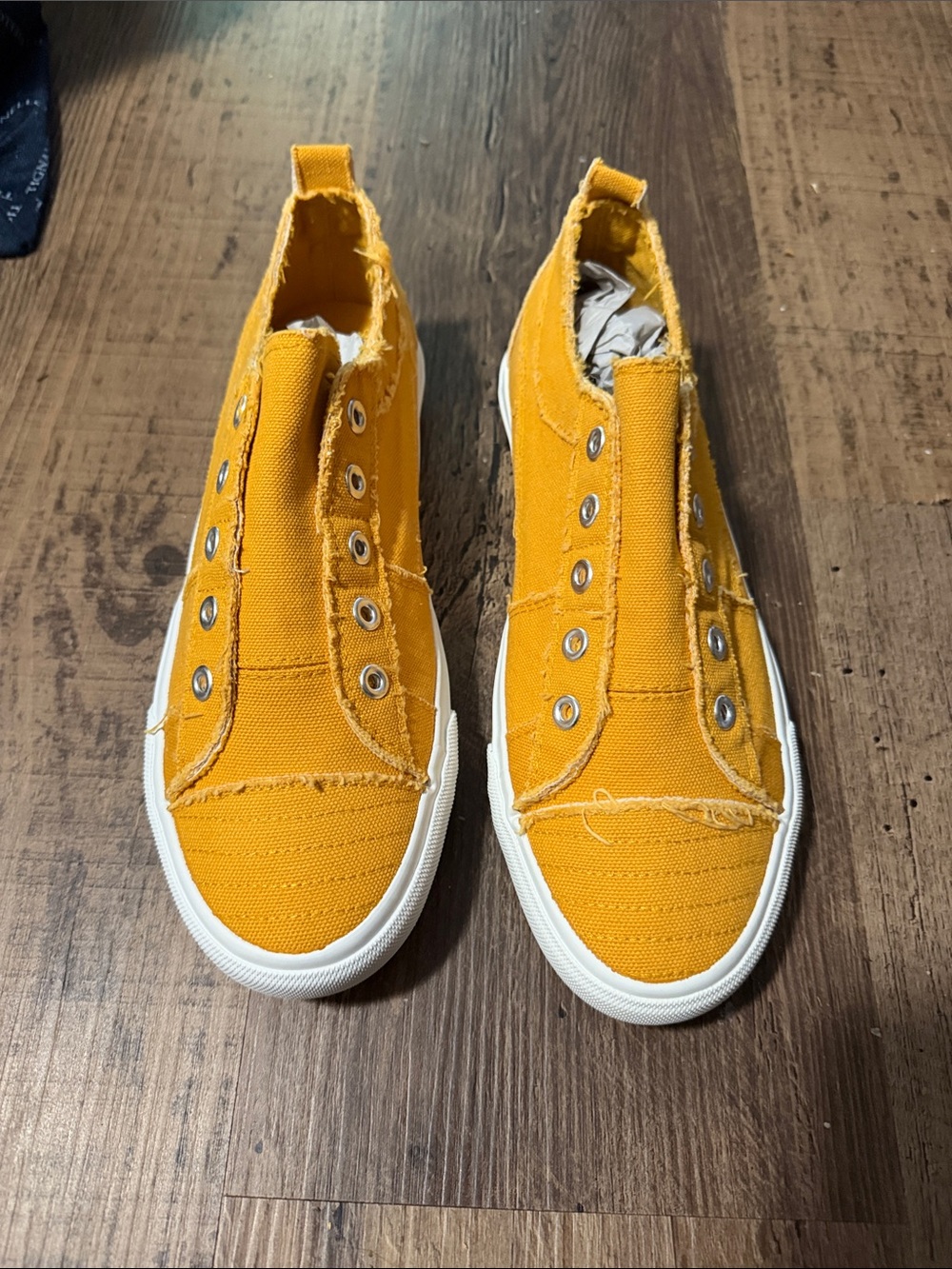 Corkys Yellow Canvas Slip-On Sneakers